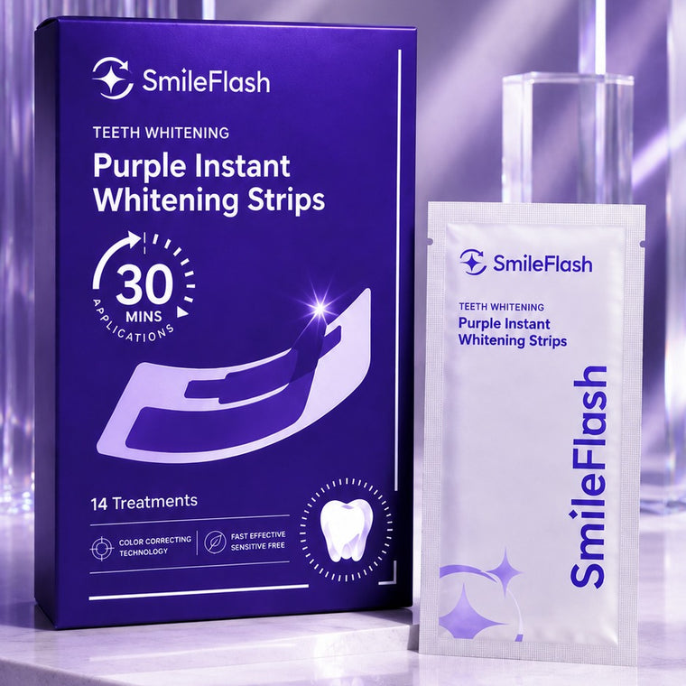 SmileFlash — Bandes Blanchissantes Violettes Instantanées